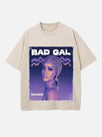 Rihanna Print Round Neck T-shirt