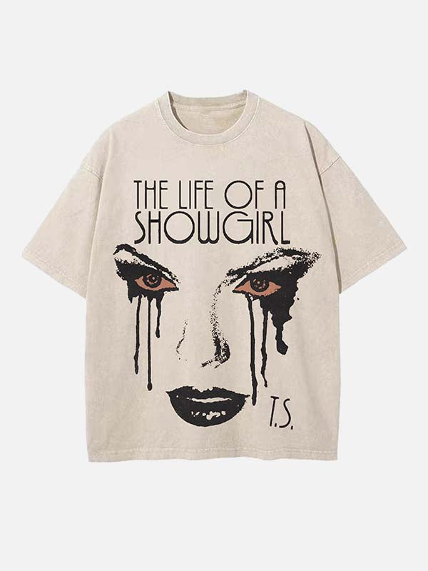 Taylor Swift Print Round Neck T-shirt