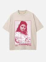 Selena Gomez Print Round Neck T-shirt