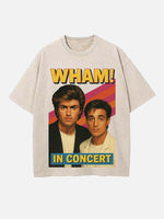 George Michael Wham! Print Round Neck T-shirt