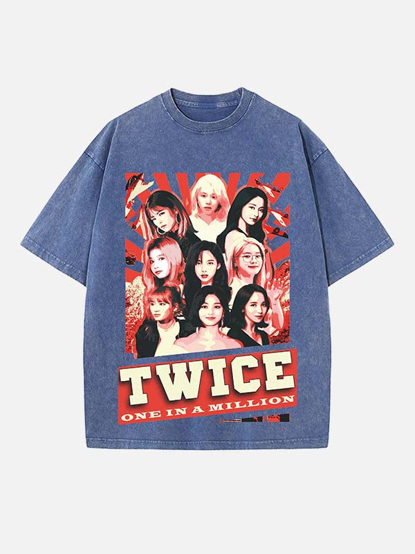 TWICE Print Round Neck T-shirt