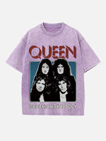 Queen Print Round Neck T-shirt