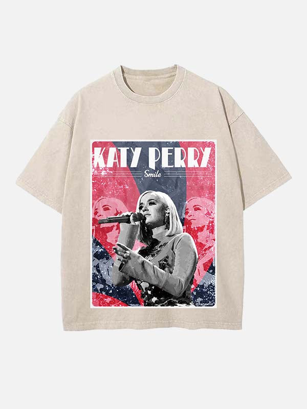 Katy Perry Print Round Neck T-shirt