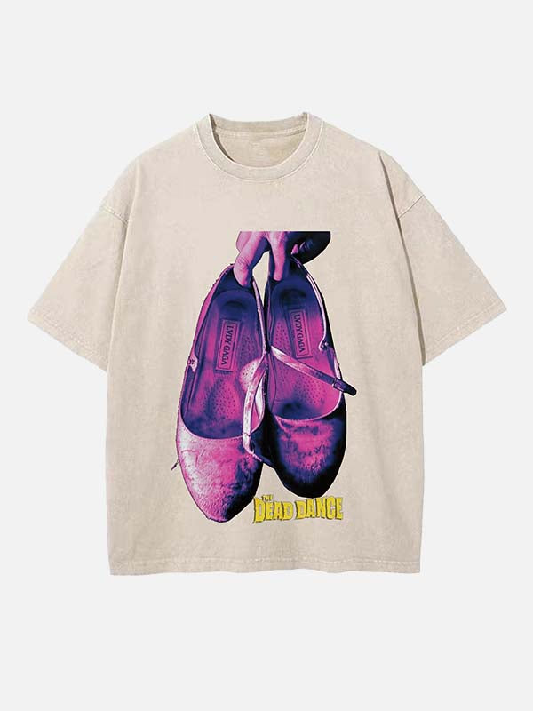 Lady Gaga Print Round Neck T-shirt