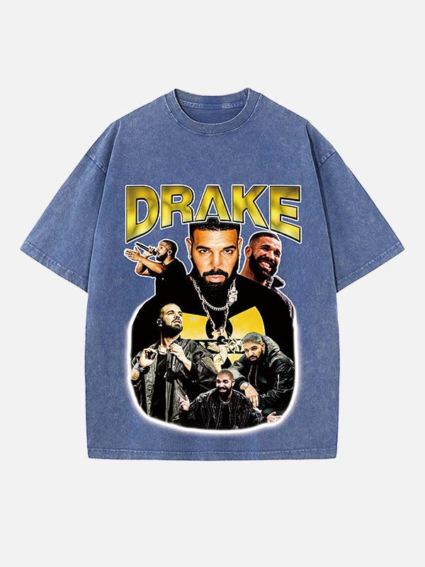 Drake Print Round Neck T-shirt
