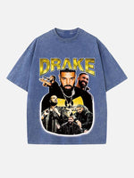 Drake Print Round Neck T-shirt