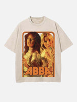 ABBA Print Round Neck T-shirt