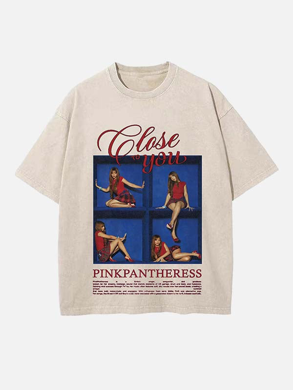 PinkPantheress Print Round Neck T-shirt