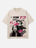 Tate McRae Print Round Neck T-shirt