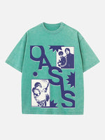 Oasis Print Round Neck T-shirt