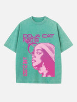 Doja Cat Print Round Neck T-shirt
