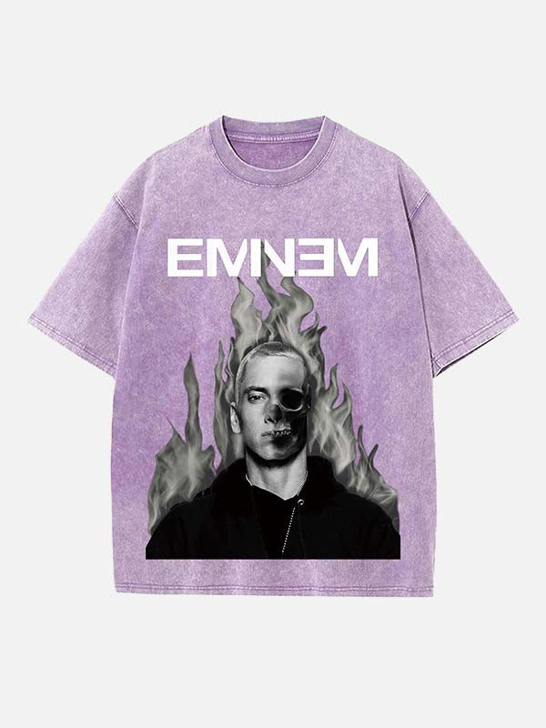 Eminem Print Round Neck T-shirt
