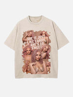 Doja Cat Print Round Neck T-shirt