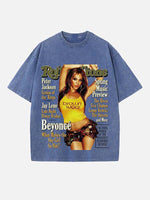 Beyoncé Print Round Neck T-shirt