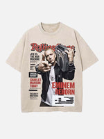 Eminem Print Round Neck T-shirt