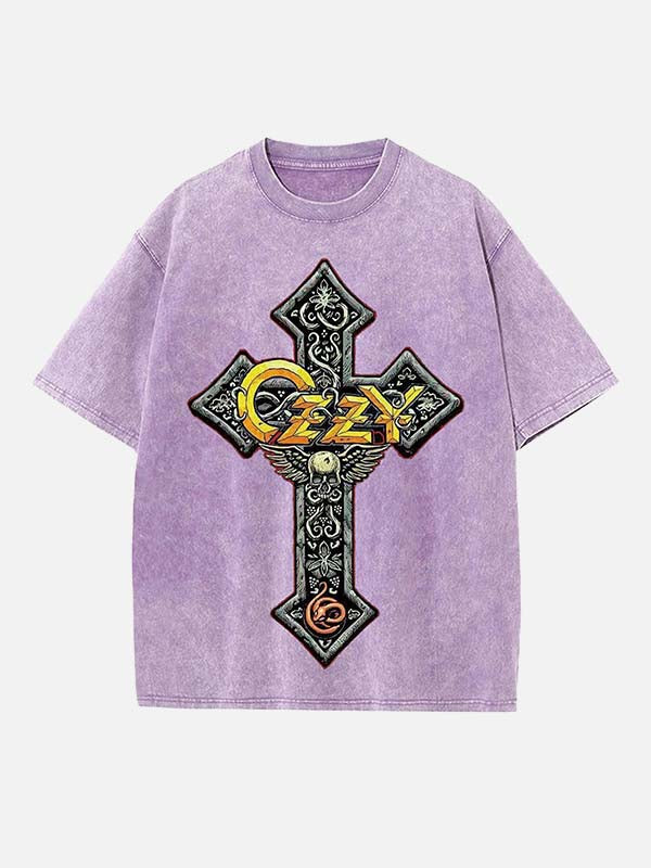 Black Sabbath Print Round Neck T-shirt