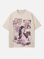Lana Del Rey Print Round Neck T-shirt