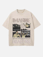 Imagine Dragons Print Round Neck T-shirt