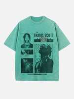 Travis Scott Print Round Neck T-shirt