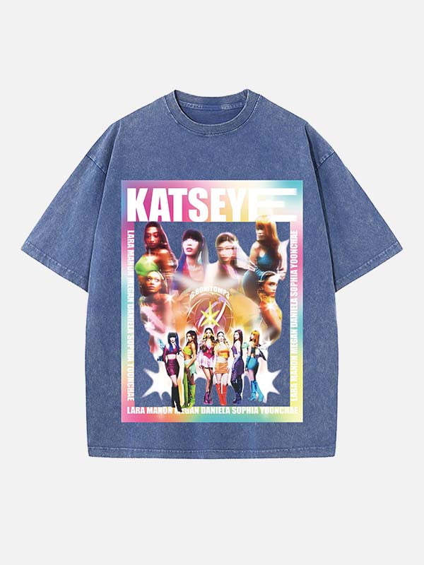 KATSEYE Print Round Neck T-shirt