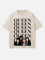 Queen Print Round Neck T-shirt