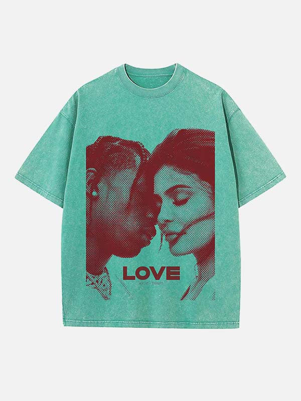Travis Scott Print Round Neck T-shirt