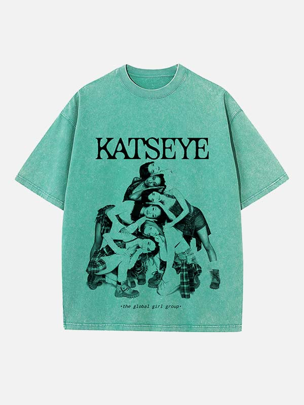 KATSEYE Print Round Neck T-shirt