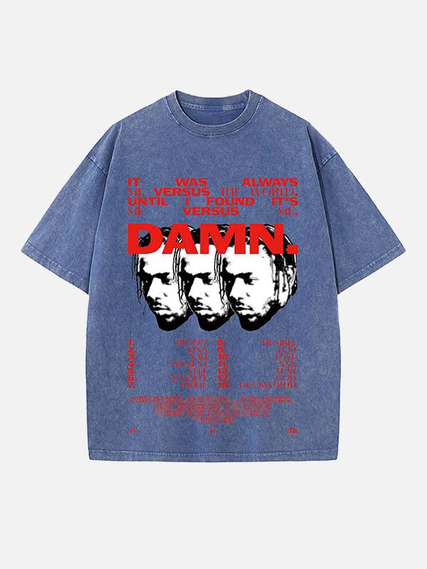 Kendrick Lamar Print Round Neck T-shirt