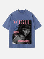 Rihanna Print Round Neck T-shirt