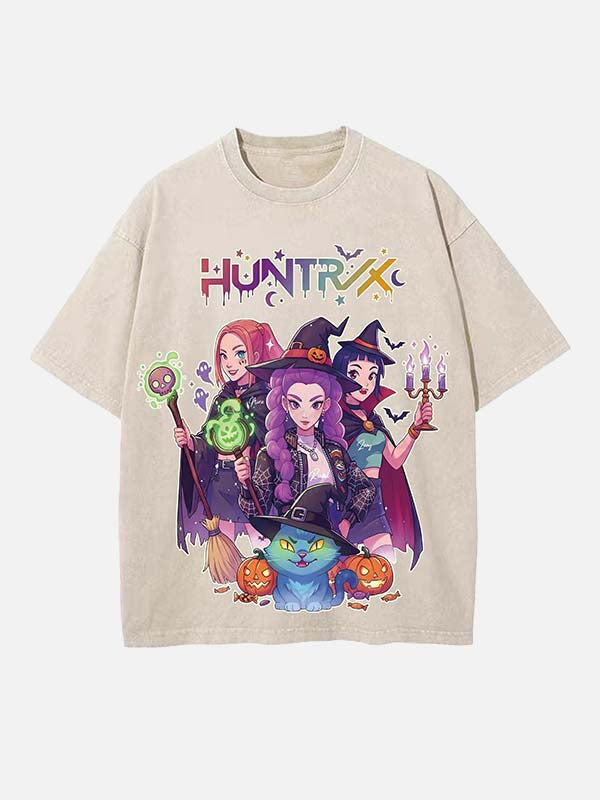 HUNTR/X Print Round Neck T-shirt