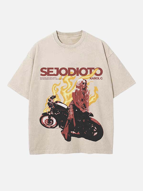 Karol G Print Round Neck T-shirt