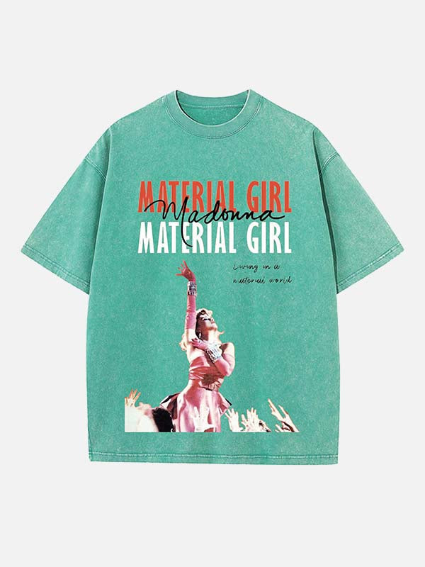 Madonna Print Round Neck T-shirt