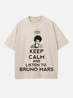 Bruno Mars Print Round Neck T-shirt