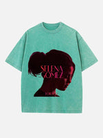 Selena Gomez Print Round Neck T-shirt