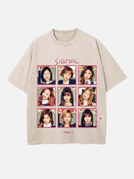 TWICE Print Round Neck T-shirt