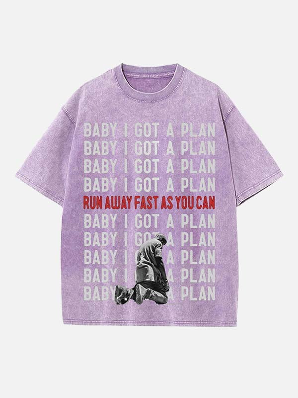 Kanye West Print Round Neck T-shirt