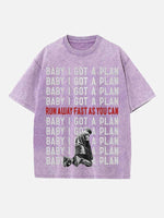 Kanye West Print Round Neck T-shirt