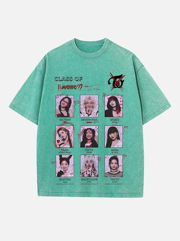 TWICE Print Round Neck T-shirt