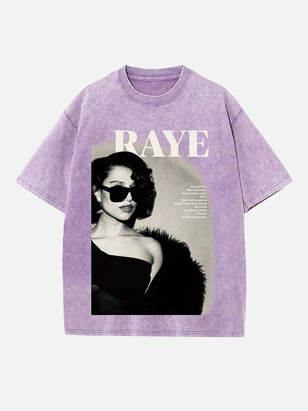Raye Print Round Neck T-shirt