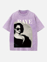 Raye Print Round Neck T-shirt