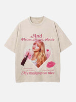 Sabrina Carpenter Print Round Neck T-shirt