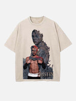 Justin Bieber Print Round Neck T-shirt