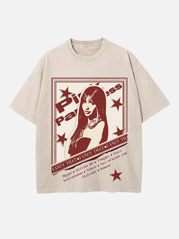 PinkPantheress Print Round Neck T-shirt