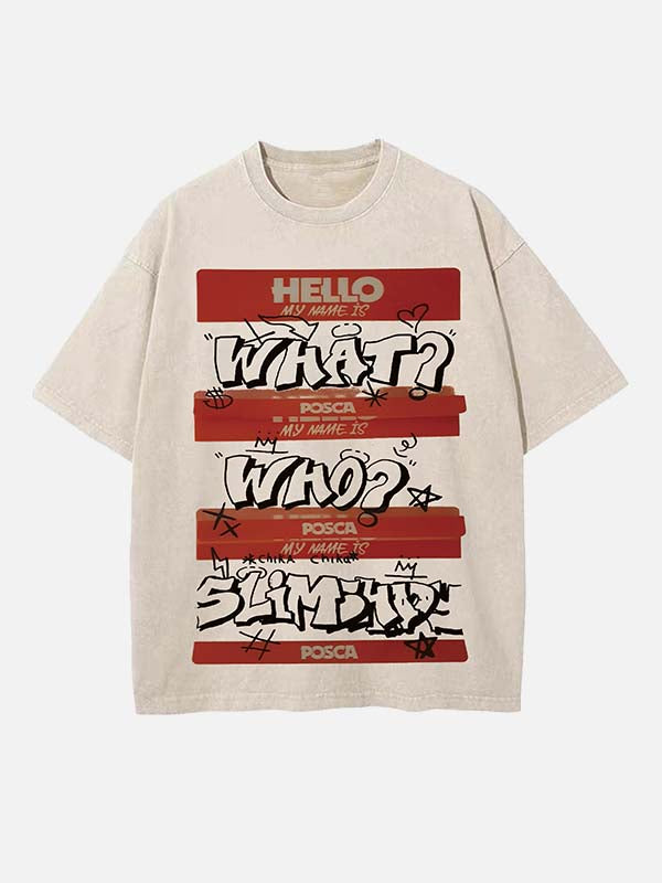 Eminem Print Round Neck T-shirt