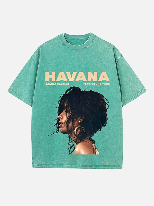 Camila Cabello Print Round Neck T-shirt