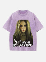 Avril Lavigne Print Round Neck T-shirt