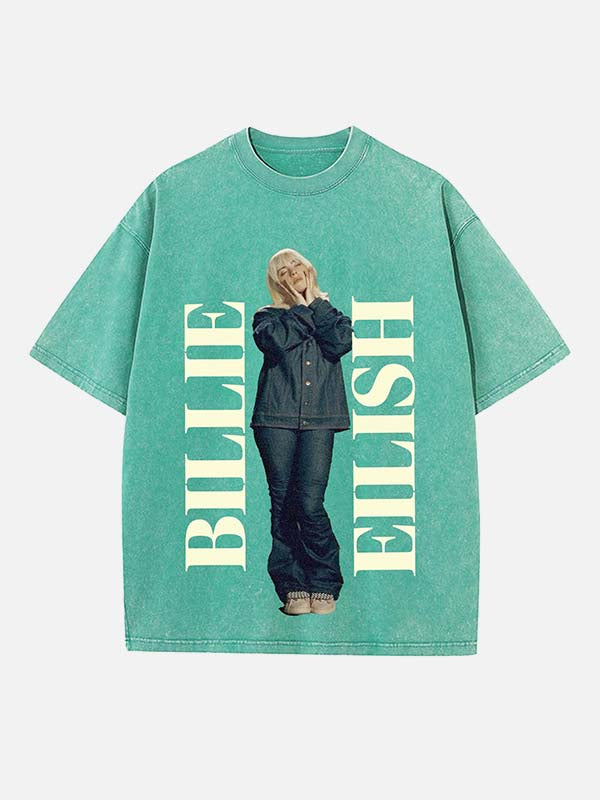 Billie Eilish Print Round Neck T-shirt