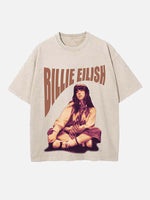 Billie Eilish Print Round Neck T-shirt