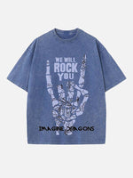 Imagine Dragons Print Round Neck T-shirt
