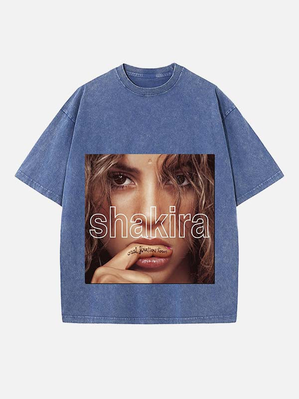 Shakira Print Round Neck T-shirt